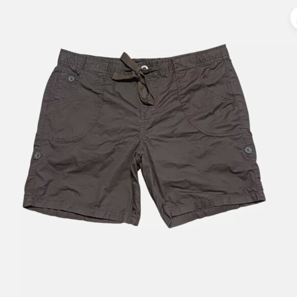 Calvin Klein Jeans Womens Shorts Size 14 / waist 36" Flat Front Cotton Green - Picture 1 of 5